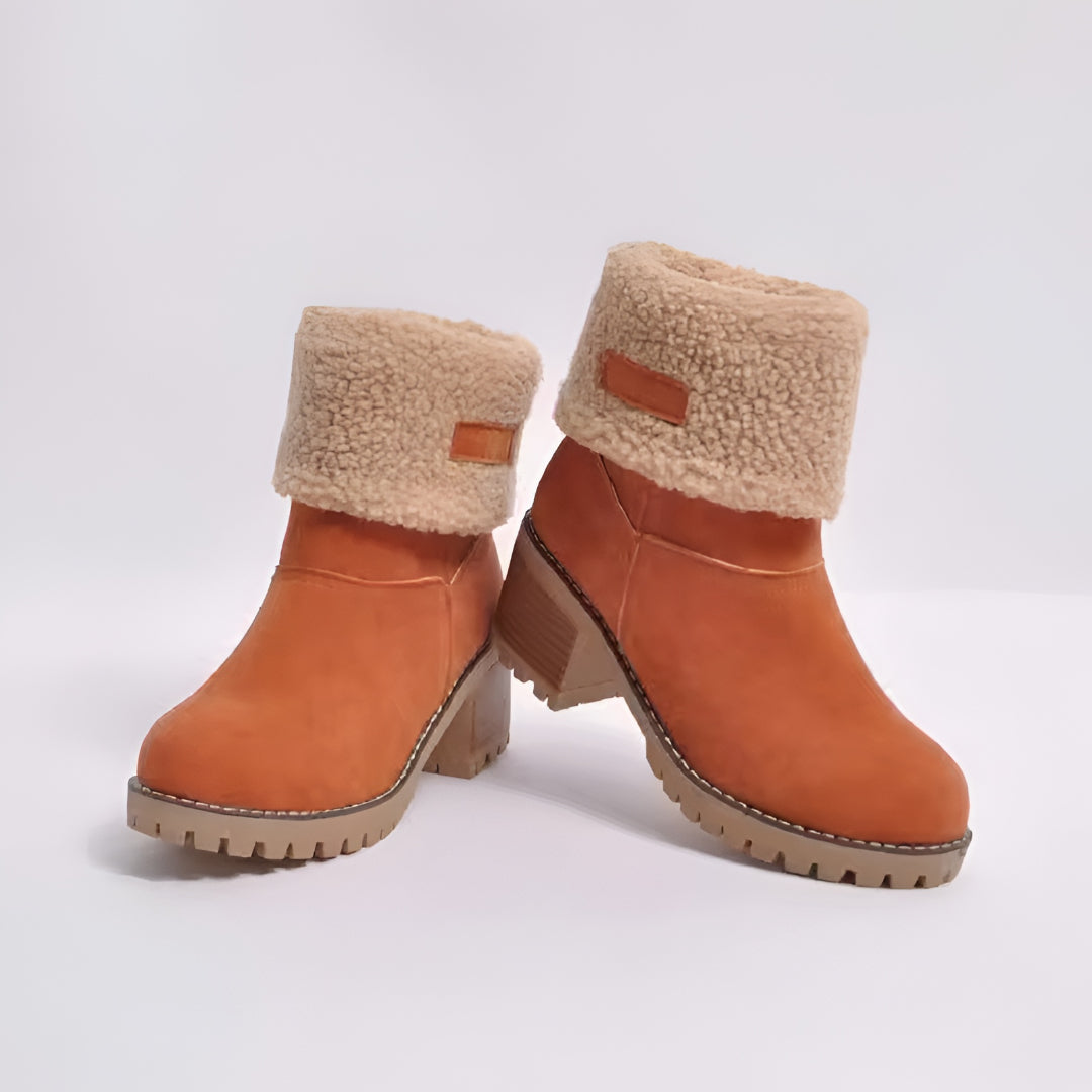 Botas de Inverno para Mulher com Salto Grosso Confortável Casual