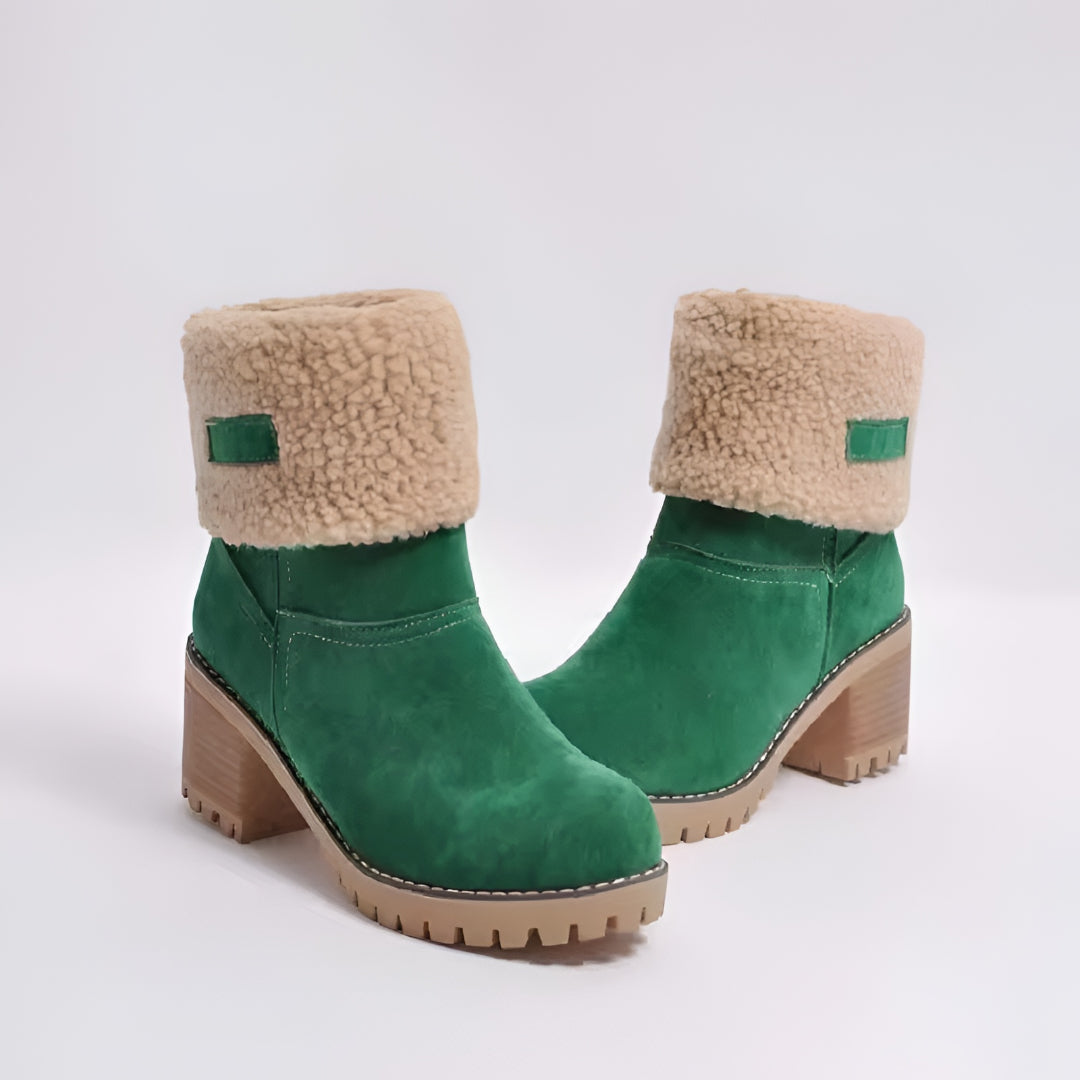 Botas de Inverno para Mulher com Salto Grosso Confortável Casual