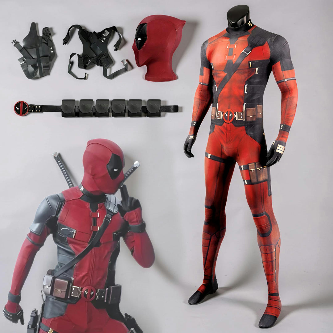 Costume da Supereroe Adulti Bambini Set Accessori Maschera