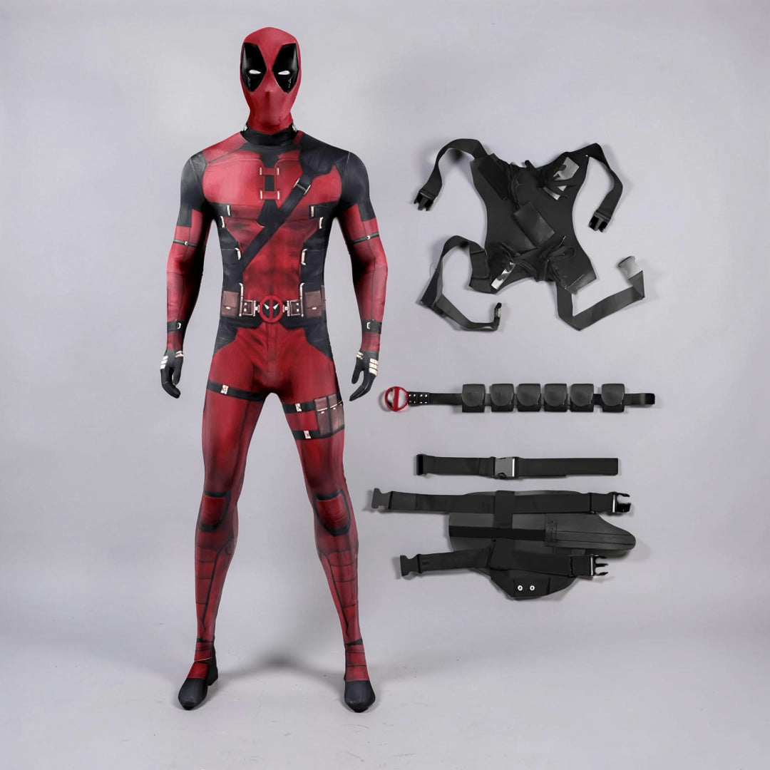 Costume da Supereroe Adulti Bambini Set Accessori Maschera