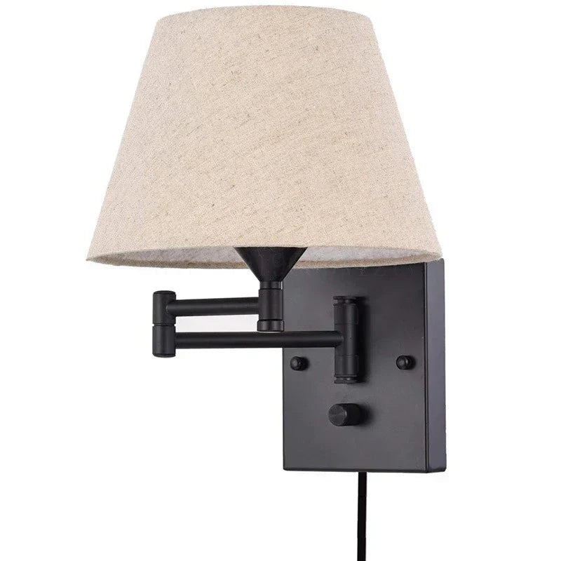 FlexiGlow - LED Wall Lamp with Fabric Shade Adjustable Wall Lamp