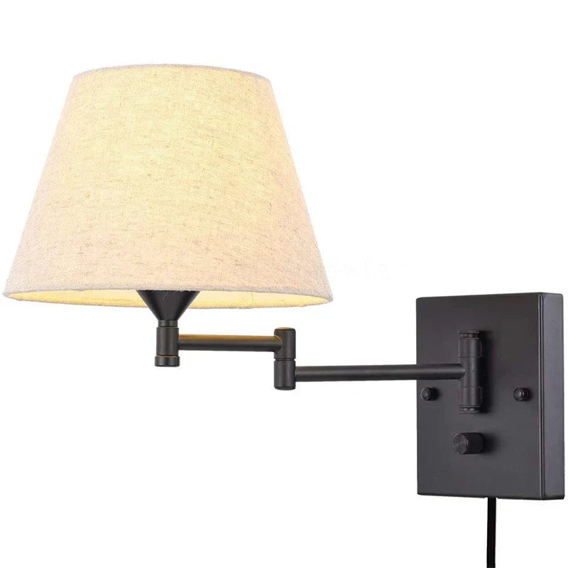 FlexiGlow - LED Wall Lamp with Fabric Shade Adjustable Wall Lamp