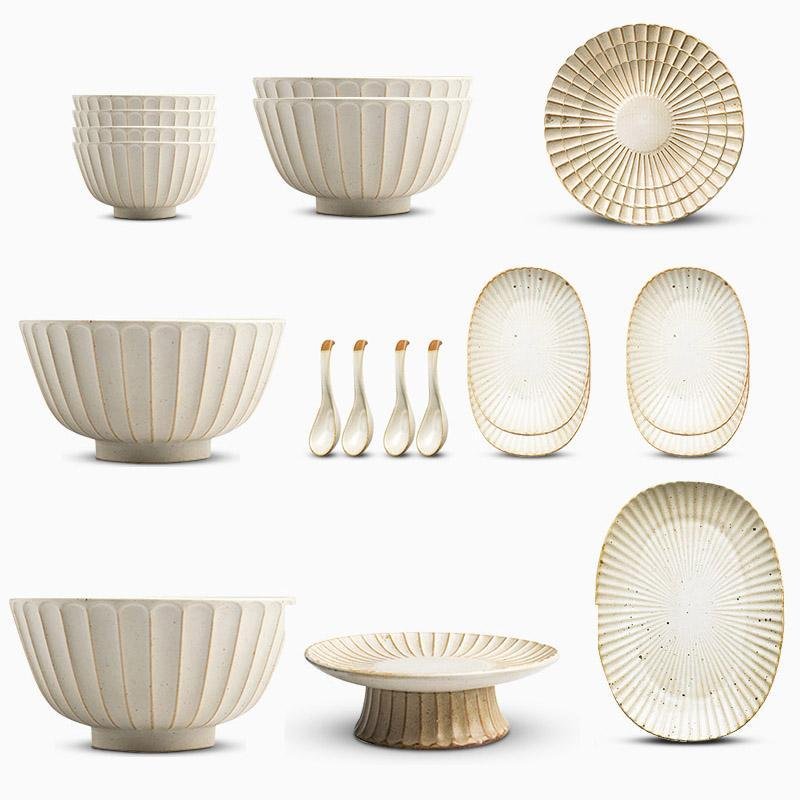 Set di stoviglie in ceramica da 21 pezzi