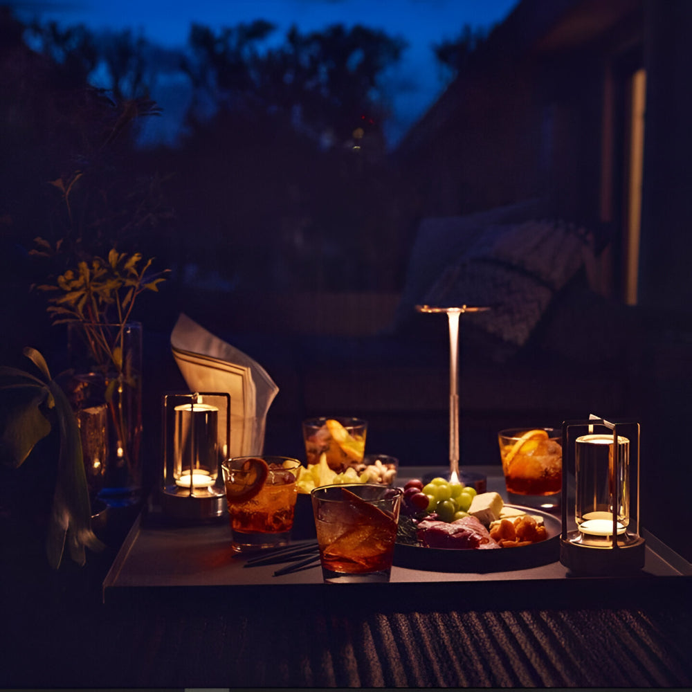 Table Lamp Wireless Rechargeable Metal Touch Dimmer