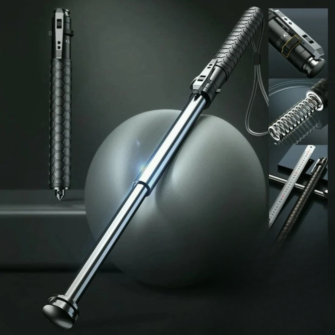 Telescopic Hiking Pole Self Defense Walking Stick Lightweight Alloy 3