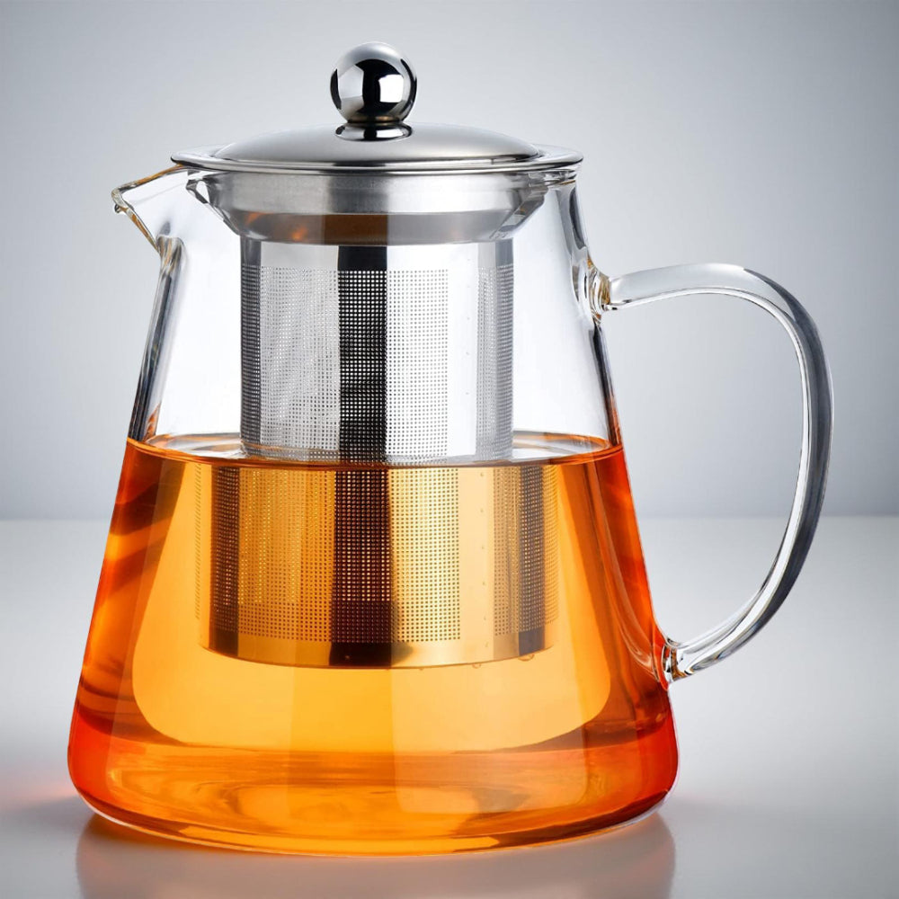 Glass Teapot Removable Tea Filter Borosilicate Design