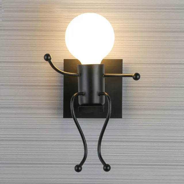 RobotGlow - Creative Robot Wall Lamp in Industrial Style