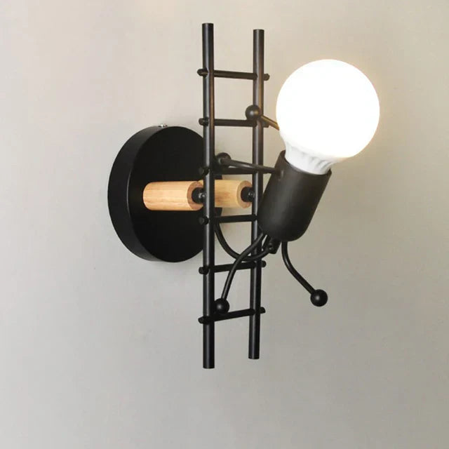 RobotGlow - Creative Robot Wall Lamp in Industrial Style