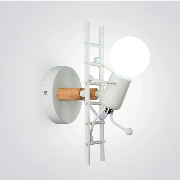 RobotGlow - Creative Robot Wall Lamp in Industrial Style