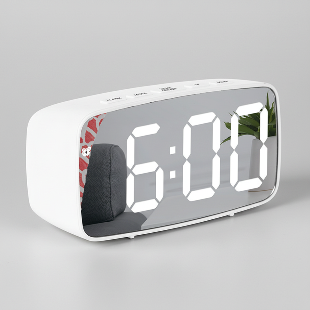 Digital Alarm Clock LED Modern Table Clock Bright Display