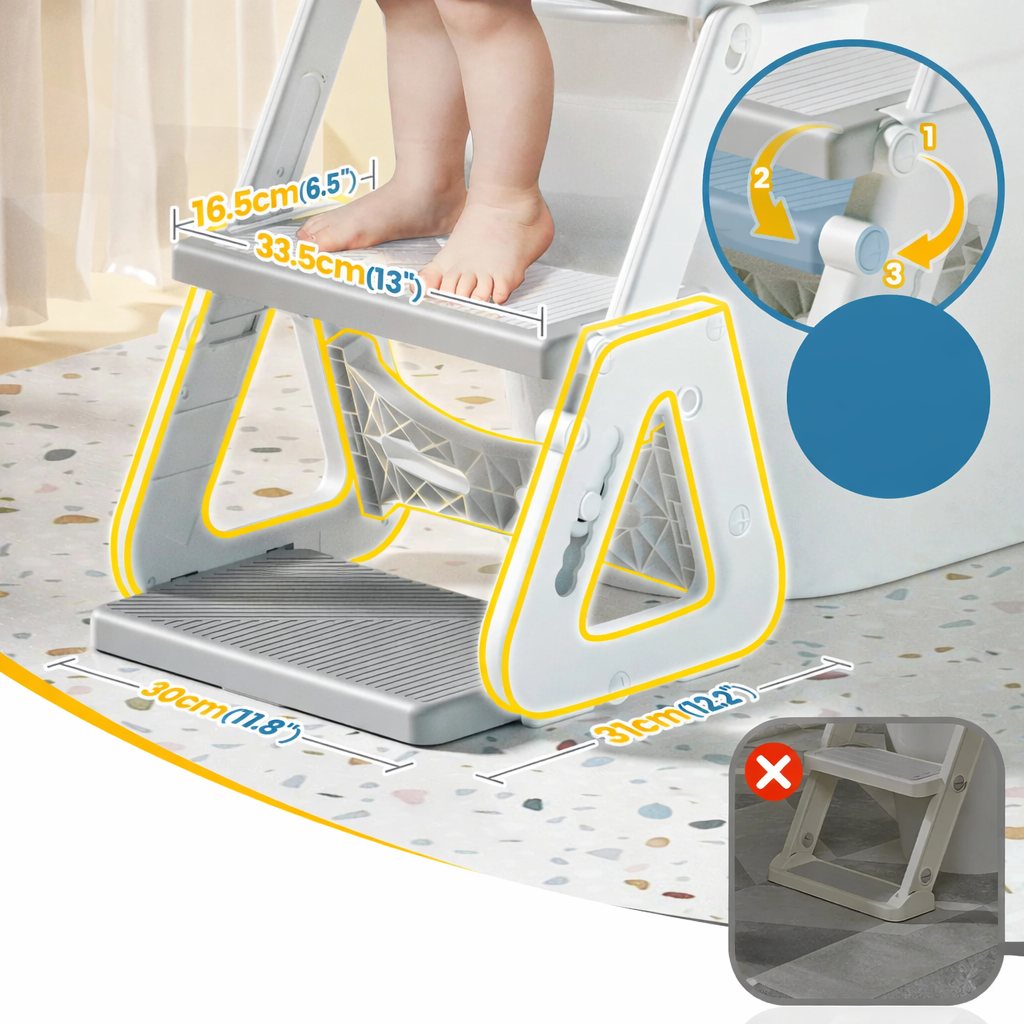 Toilettrainer Kind Verstelbare Antislip Trap Veilig Zitje