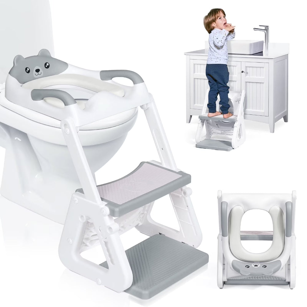Riduttore WC Bambini Scaletta Regolabile Antiscivolo