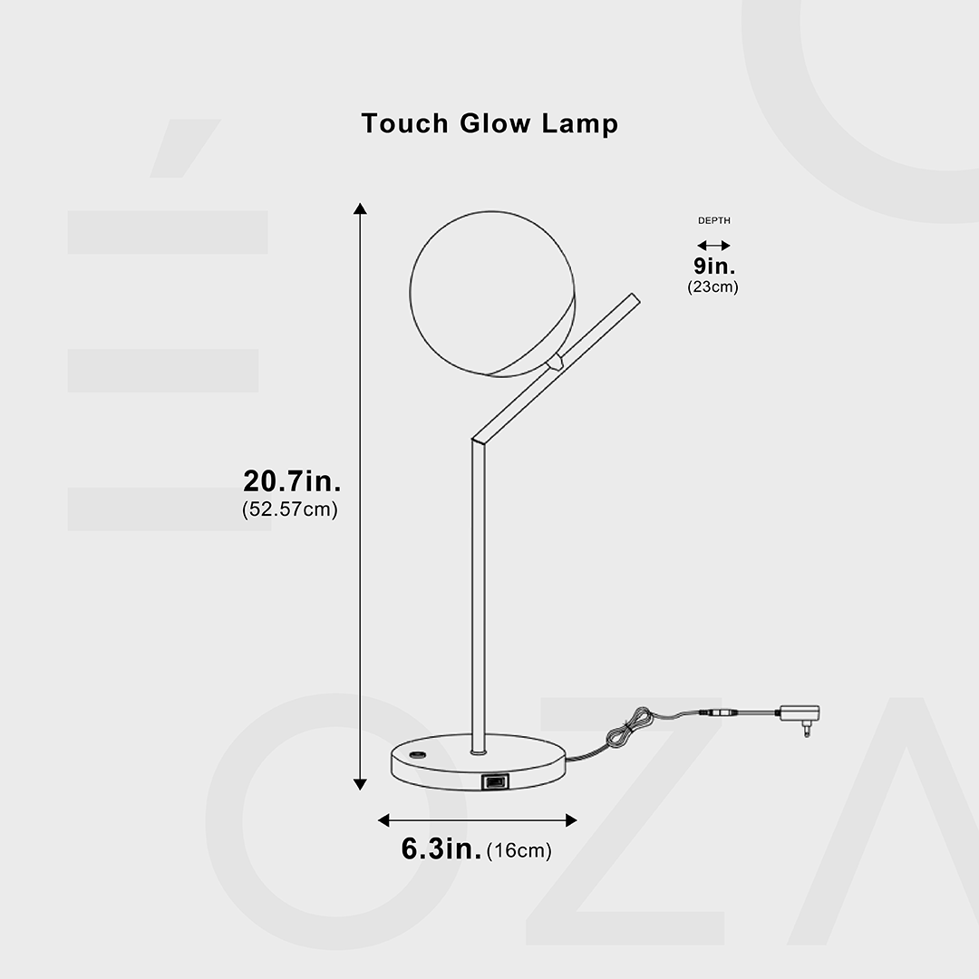 GlowTouch Lampada da Tavolo - Lampada LED Moderna ed Elegante