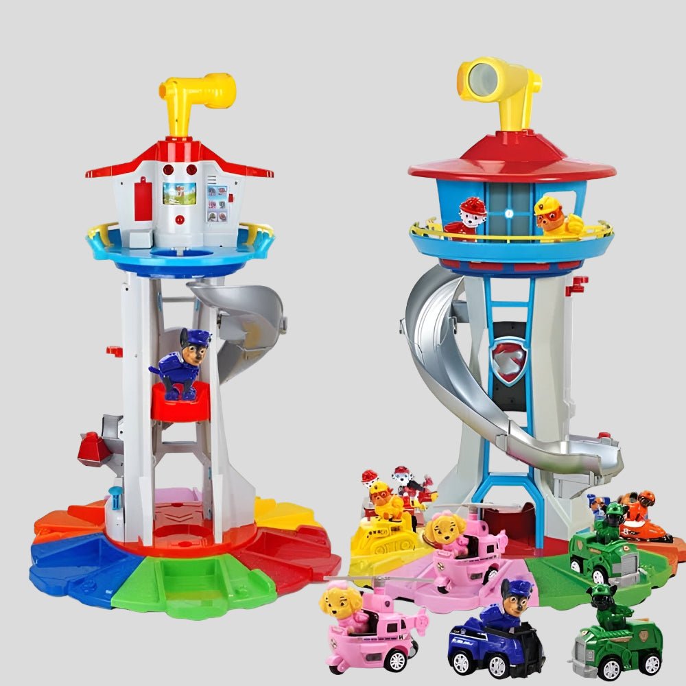 Toy Car Playset Slide Tower Vehicles Children