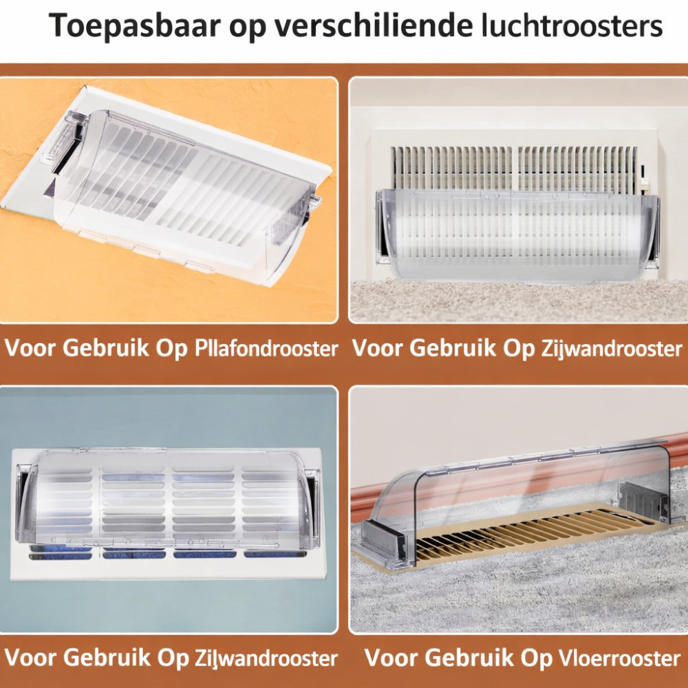 Deflettore Aria Ventilazione Trasparente Regolabile Plastica