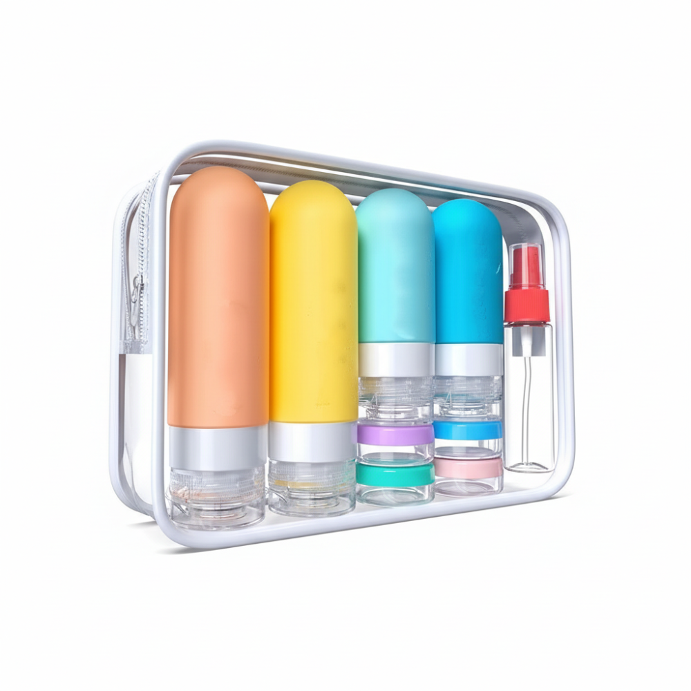 Set de Contenedores para Botellas de Viaje Artículos de Tocador Botellas de Viaje Recargables
