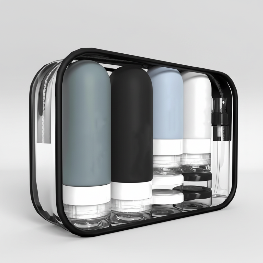 Set de Contenedores para Botellas de Viaje Artículos de Tocador Botellas de Viaje Recargables