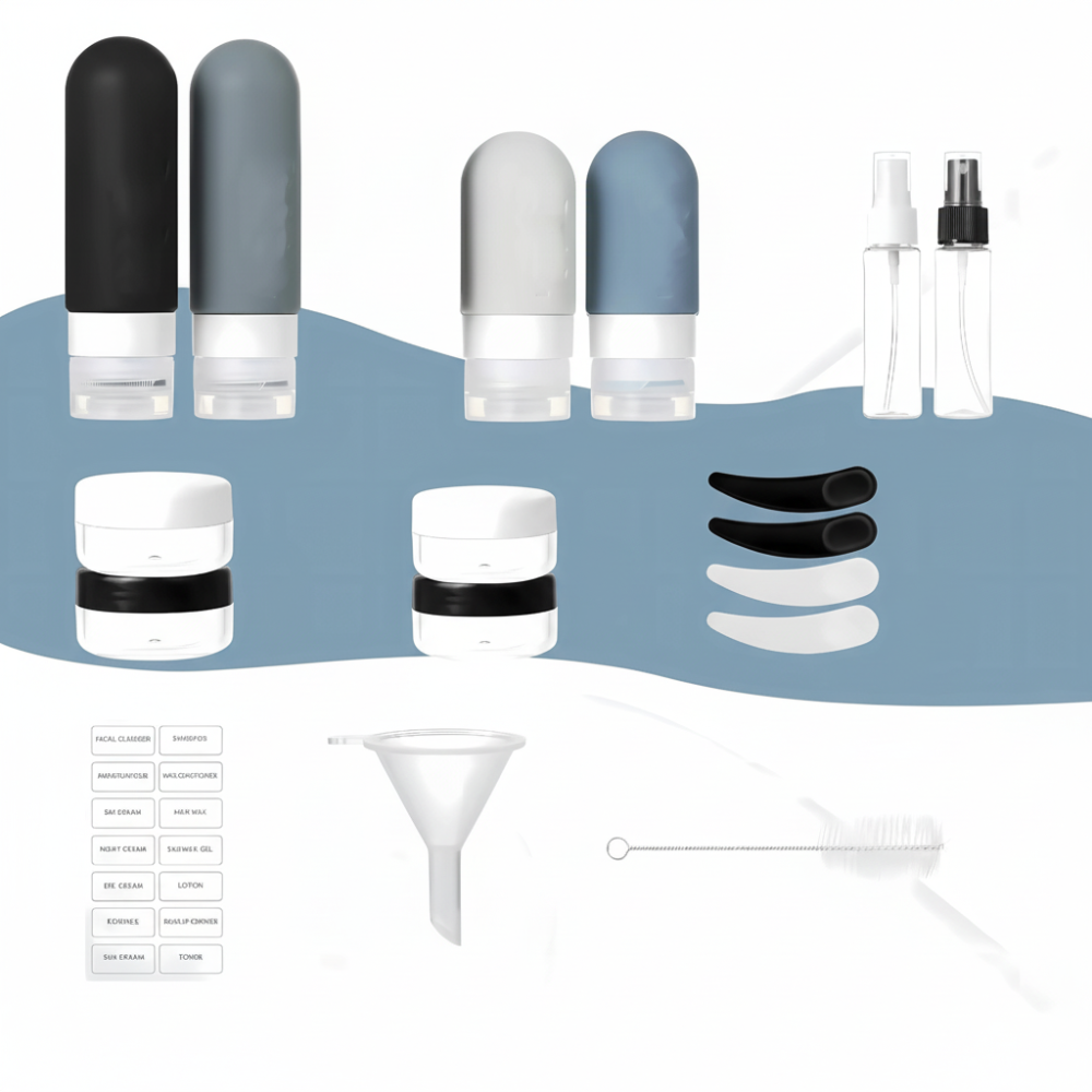Set de Contenedores para Botellas de Viaje Artículos de Tocador Botellas de Viaje Recargables