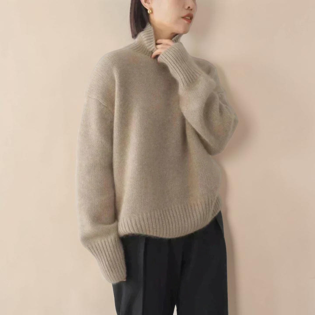 Maglione Donna Dolcevita Caldo Maglione Lavorato a Maglia Manica Lunga