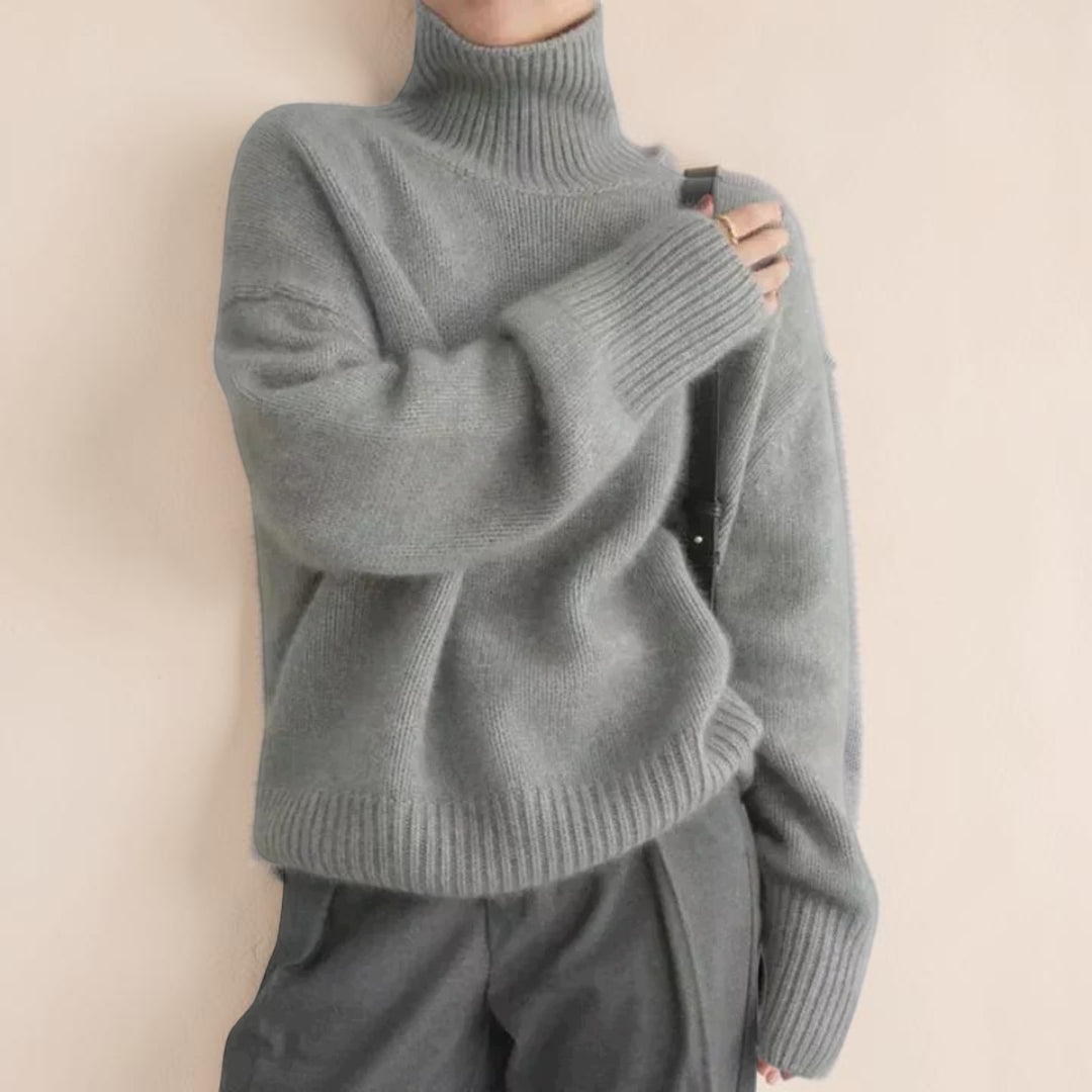 Trui Dames Coltrui Warme Gebreide Pullover Lange Mouw