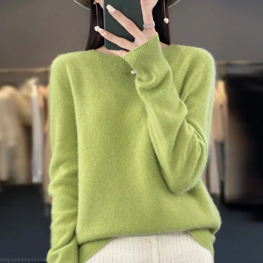 Maglione Donna Caldo Lavorato a Maglia Manica Lunga Casual