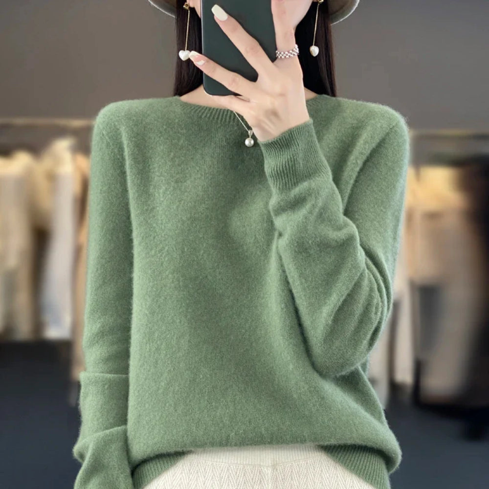 Maglione Donna Caldo Lavorato a Maglia Manica Lunga Casual
