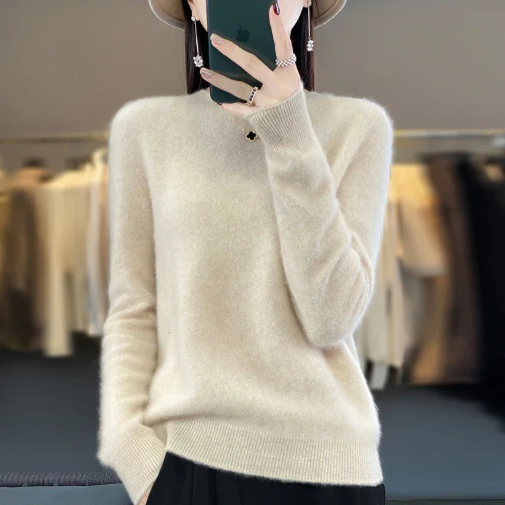 Maglione Donna Caldo Lavorato a Maglia Manica Lunga Casual