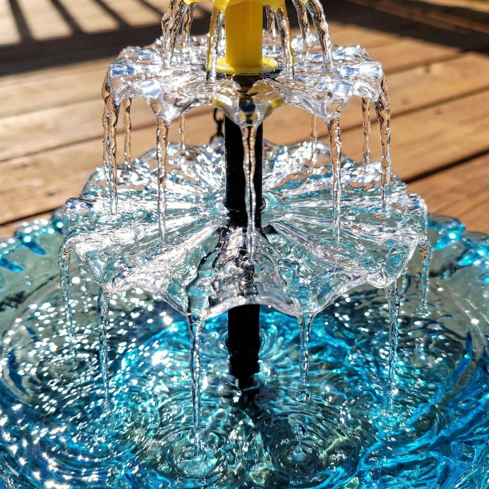 Garden Fountain Solar Energy Hanging Birdbath Water Fountain Outdoor