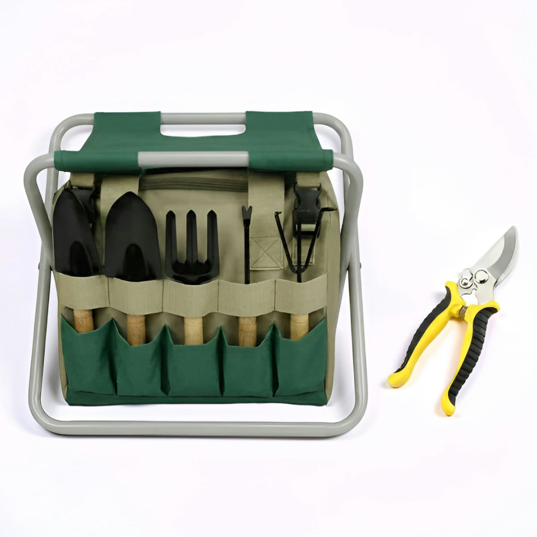 Garden Tool Set Foldable Portable Garden Set Stool
