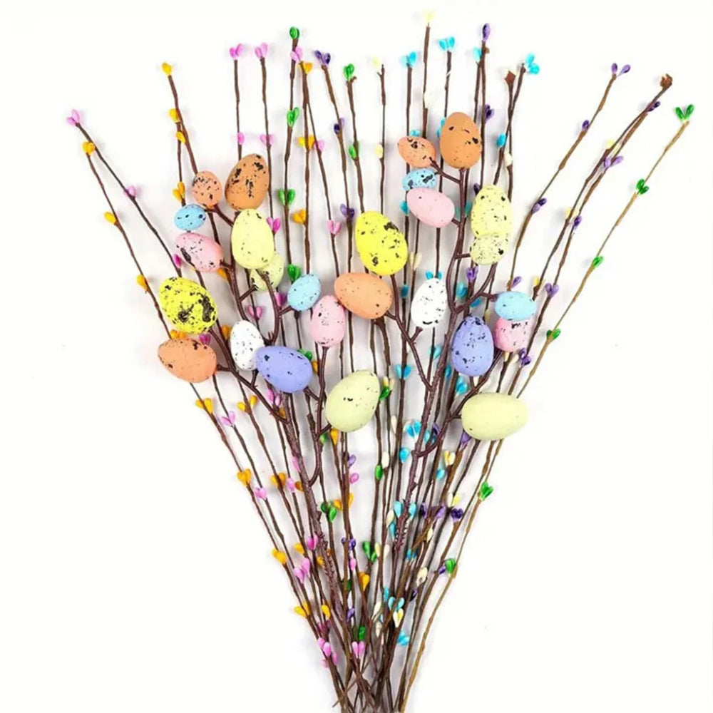 Easter Monday Decorations Artificial Flower Branch Egg Stems