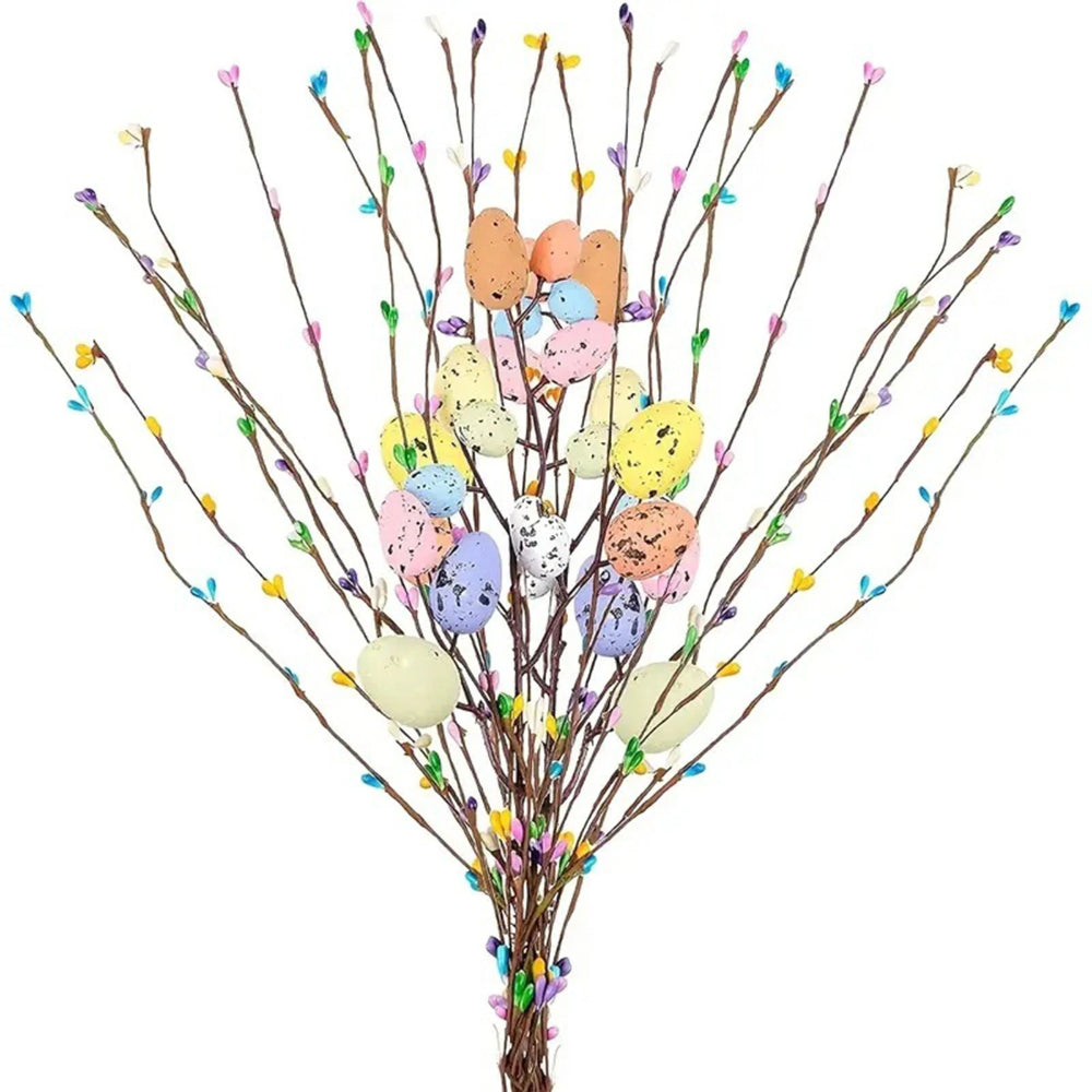 Easter Monday Decorations Artificial Flower Branch Egg Stems