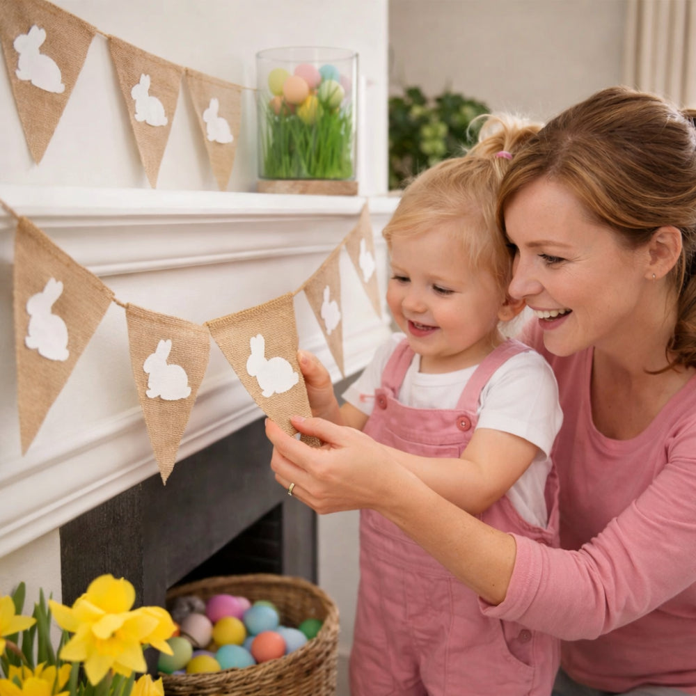 Tweede Paasdag Decoratie Slinger Hangers Konijn Banner Versiering