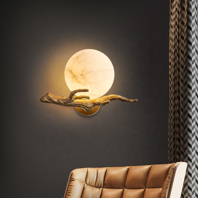 MarbleGlow – Modern LED Wall Lamp with Marble Look for Living Rooms and Bedrooms