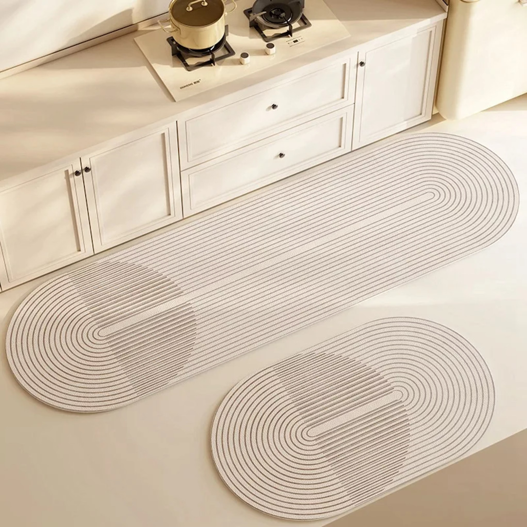 Ultra Absorberende Keukenmat Anti Slip Gestreept Design