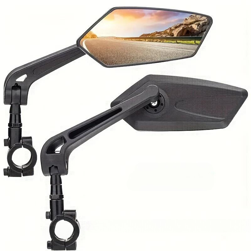 2 Peças de Espelhos Retrovisores Ajustáveis HD para Bicicleta - 9in/23cm, Instalação Fácil, Duráveis