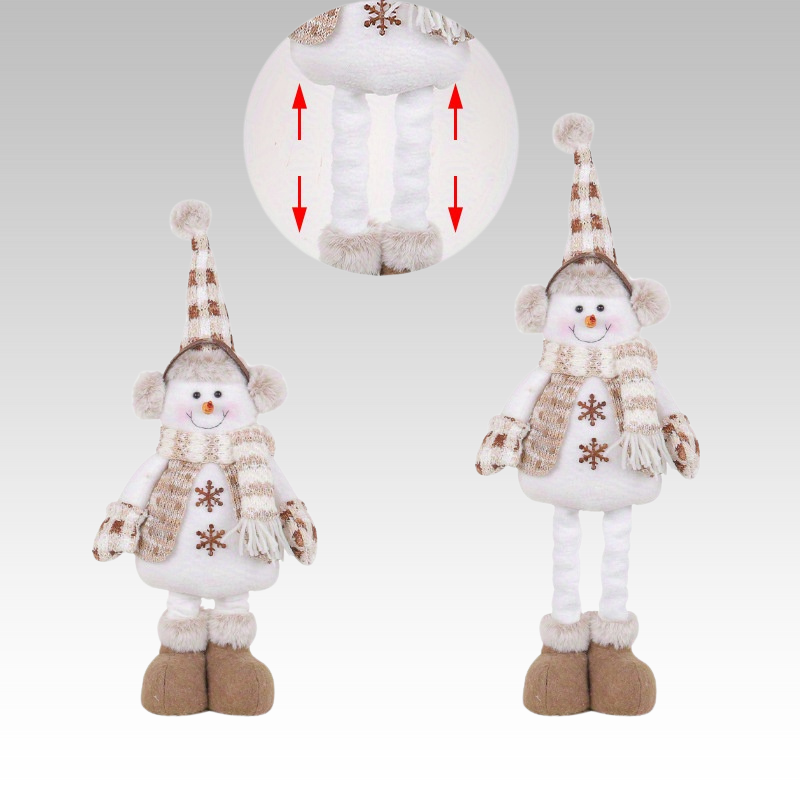 Holiday Set - Stretchable Snowman & Reindeer Dolls