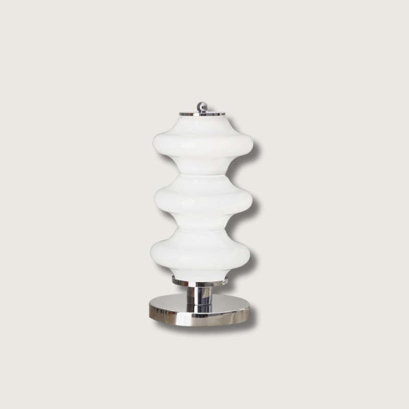 LumiGlas - Elegante Tafellamp met Glazen Lampenkap