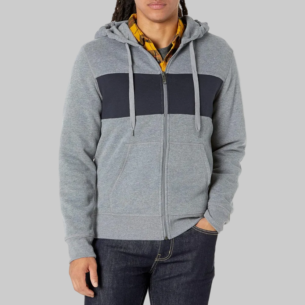 Men's Hoodie Zipper Fleece Lining Comfort Warmth