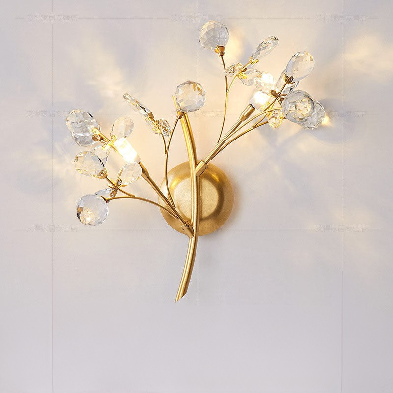 CrystalBloom - Illuminazione da parete Elegante illuminazione da parete per ambienti abitativi