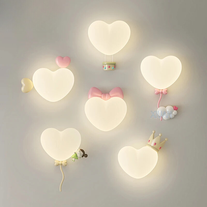 LoveLight - Pink Crown Cloud Heart Design LED Bedside Lamp