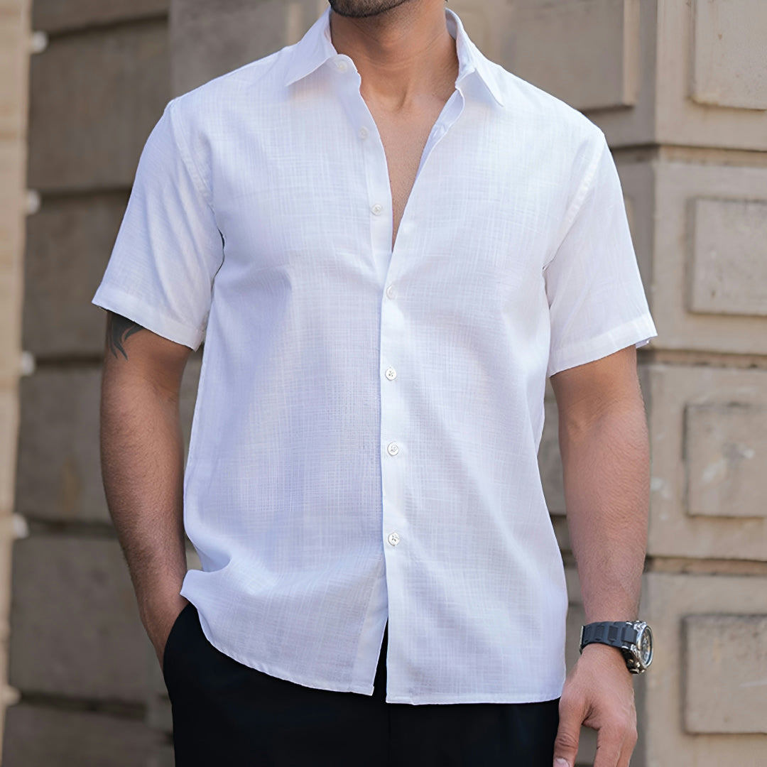 Men's Casual Short Sleeve Summer Leisure Shirt