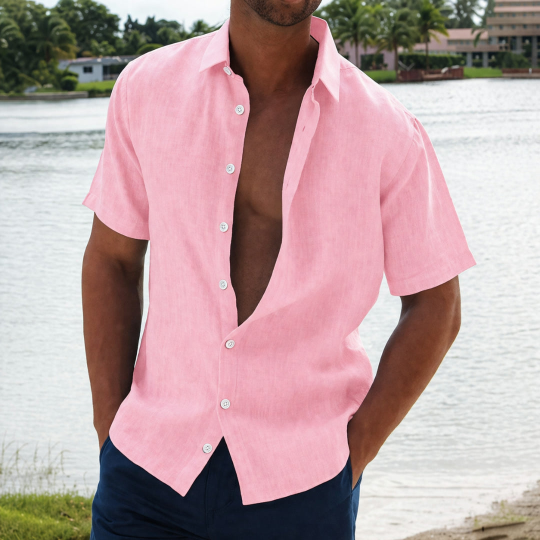 Men's Casual Short Sleeve Summer Leisure Shirt