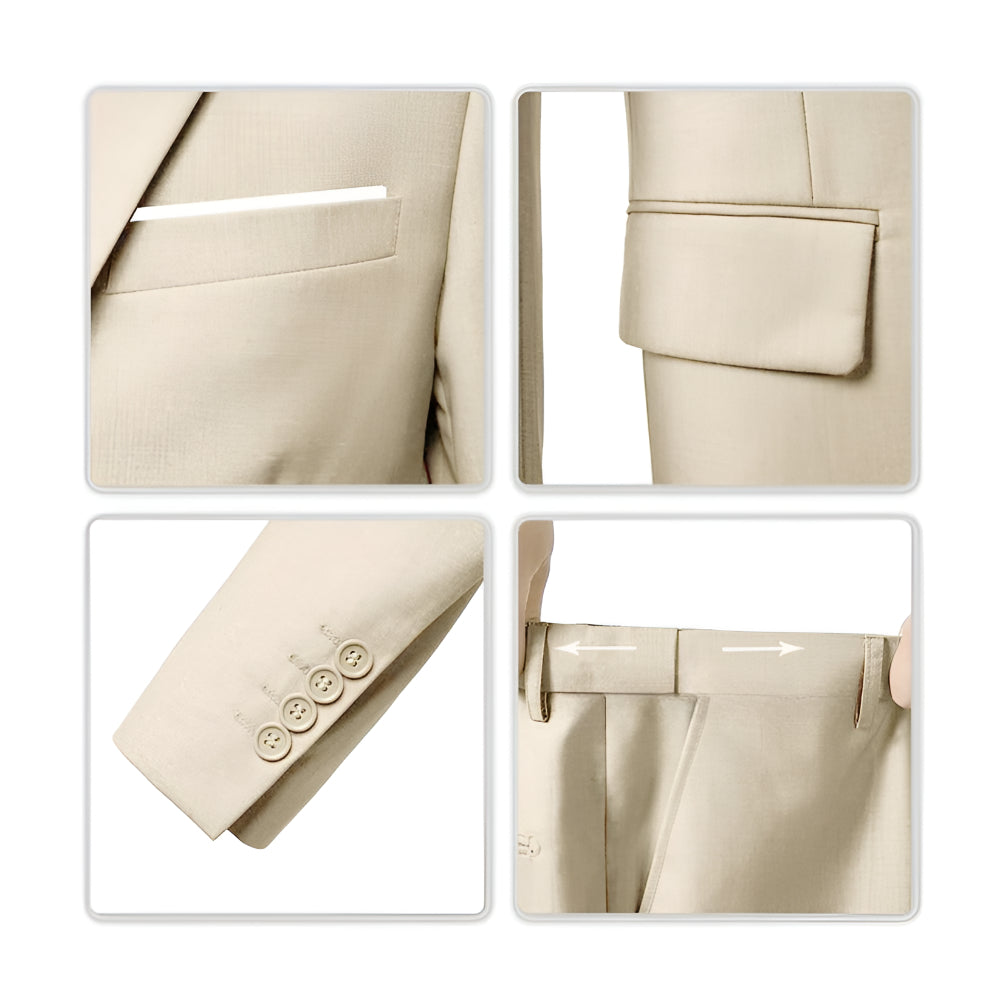 Uomo Completo Elegante Giacca Gilet Cerimonia