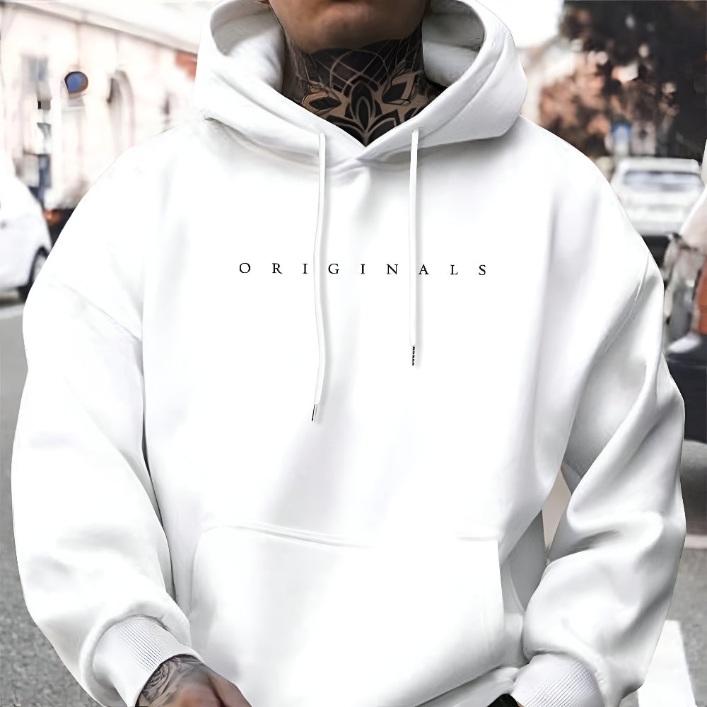 Men's Casual Hoodie Sweatshirt with Pockets and Long Sleeves