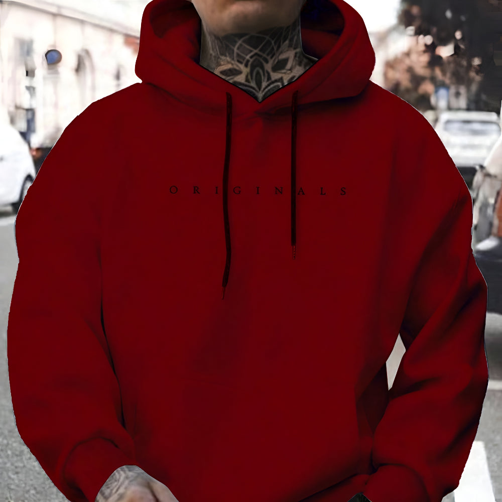 Men's Casual Hoodie Sweatshirt with Pockets and Long Sleeves