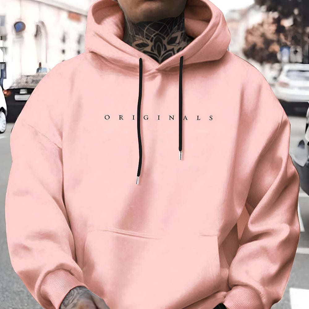 Men's Casual Hoodie Sweatshirt with Pockets and Long Sleeves
