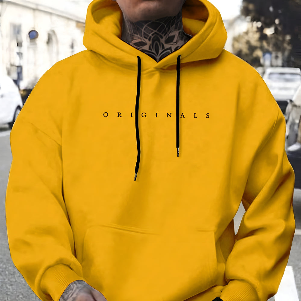 Men's Casual Hoodie Sweatshirt with Pockets and Long Sleeves