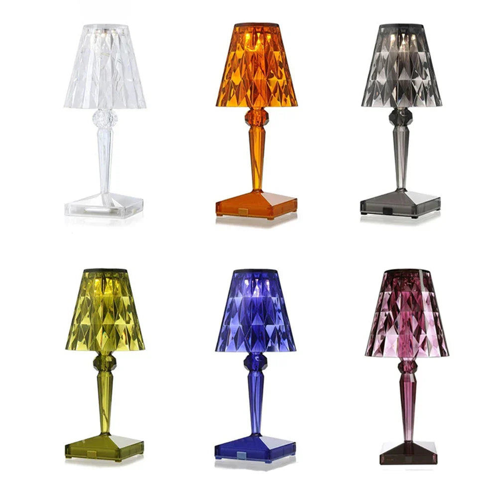 RadiantGem - Candeeiro de Mesa de Cristal LED
