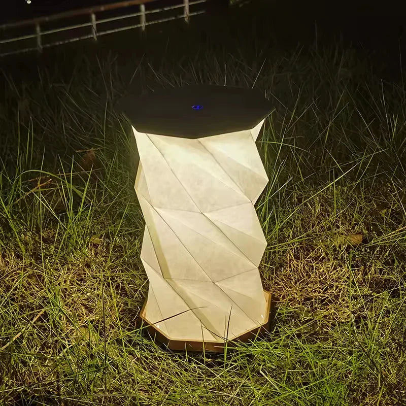 CrystalGlow - Rechargeable Crystal Table Lamp, Wireless LED Lighting with Dim Function