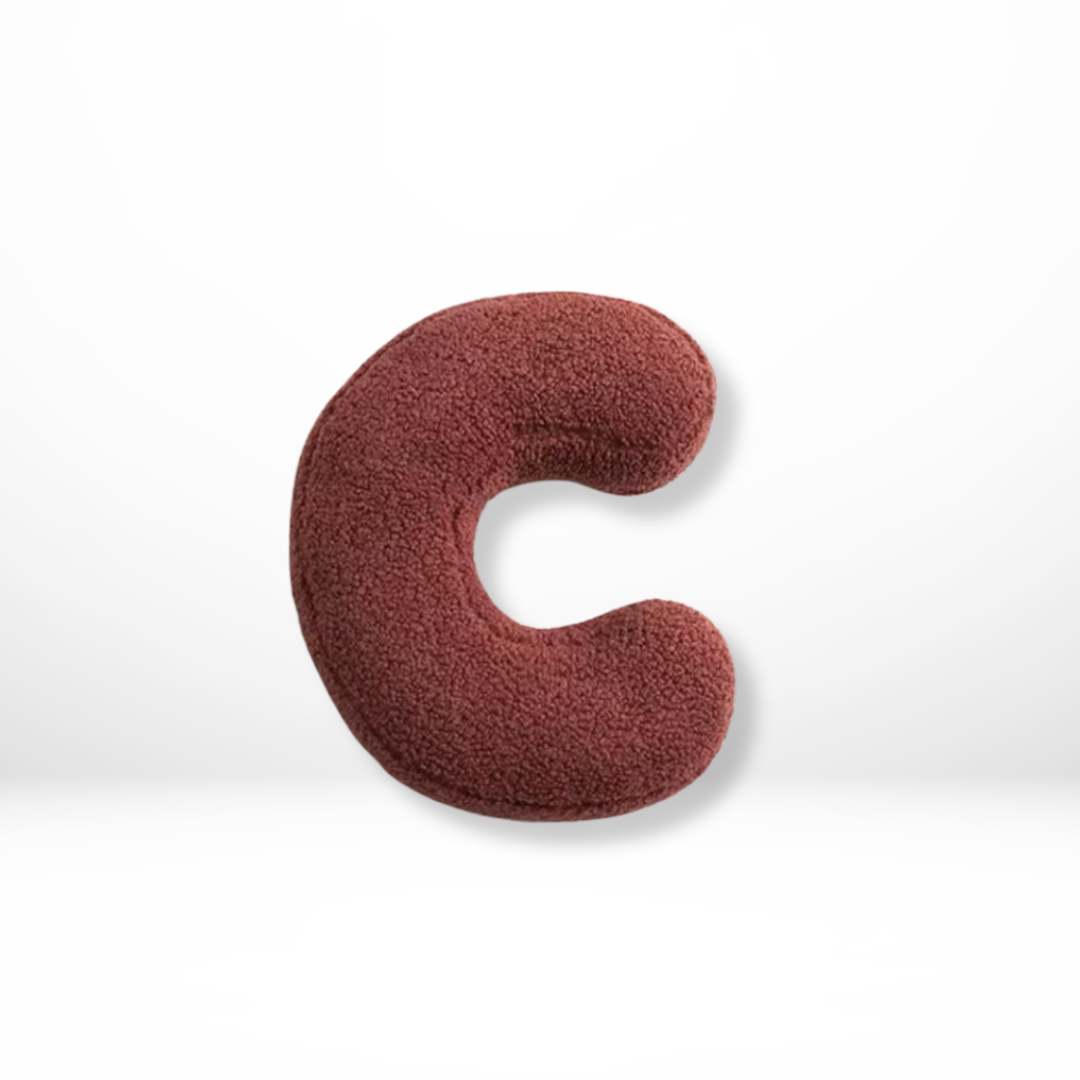 Velvet Alphabet Throw Pillow Personalized Decorative Cushion A-Z 6